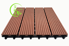 DIY拼装塑木地板-红木色
